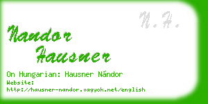 nandor hausner business card
